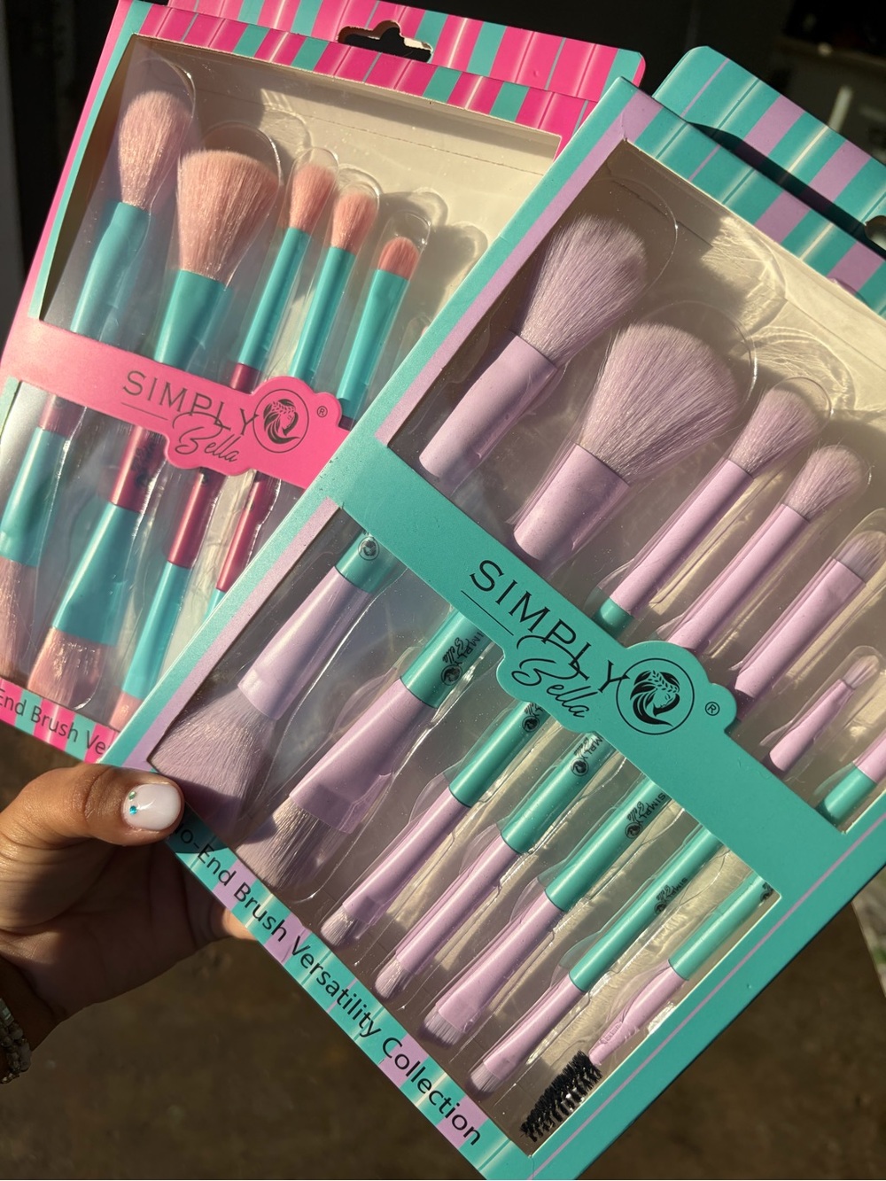 Pastel Makeup Brush Set - Mint & Lavender